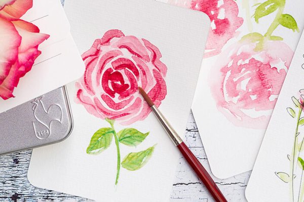  Aquarell-Rose malen für Anfänger - Staehlin Illustration 