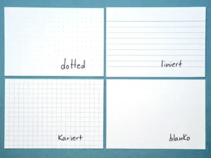 Du hast die Wahl: dotted, liniert, kariert oder blanko? 